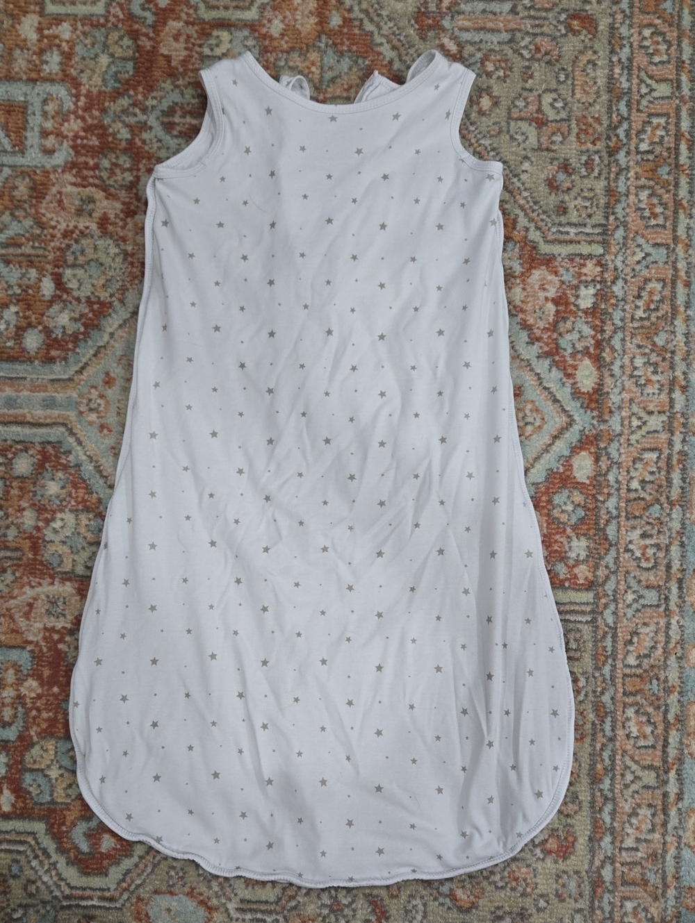 White Quilted Sleep Sack with Star Print - Comfortable Baby Wear - Picture 3 of 4